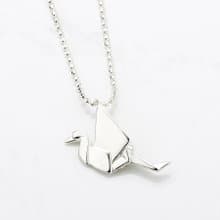 【Angel & Me】摺紙 鶴 紙鶴 s925 純銀 項鍊 生日 情人節 禮物