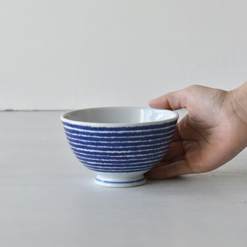 【西海陶器】波佐見燒 藍玉紋五件式輕量飯碗 (5件式) - 禮盒組