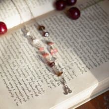 Leo 925 silver necklace, raw tourmaline, garnet, rose quartz, leo sign pendant