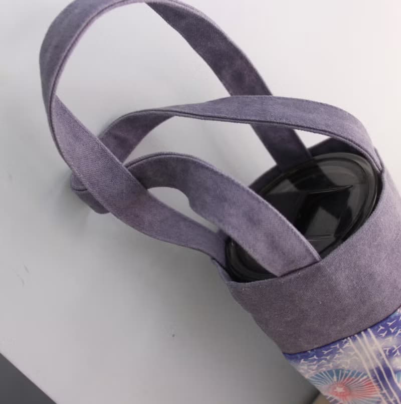 萬用環保飲料提袋 - 藍色紙傘 水壺袋 手提袋