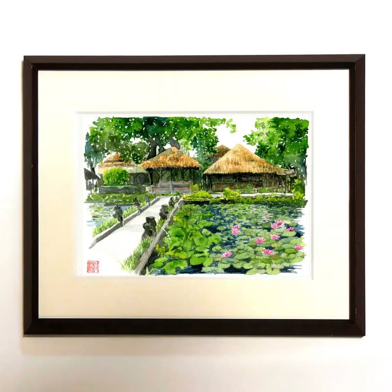 | カフェ・ロータス |　水彩画/複製画/額装品