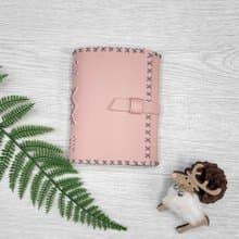Tribal Mixed Stitching Journal - Nude Pink Colour