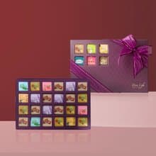 【Diva Life】比利時進口黑巧克力片-大方紫禮盒72入