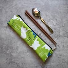 外出餐具組(筷袋+筷子+湯匙)_雪糕