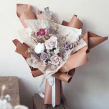 永生玫瑰花束 秋色藕粉
