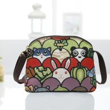 貝殼斜背包 防潑水 平織緹花 田園生活