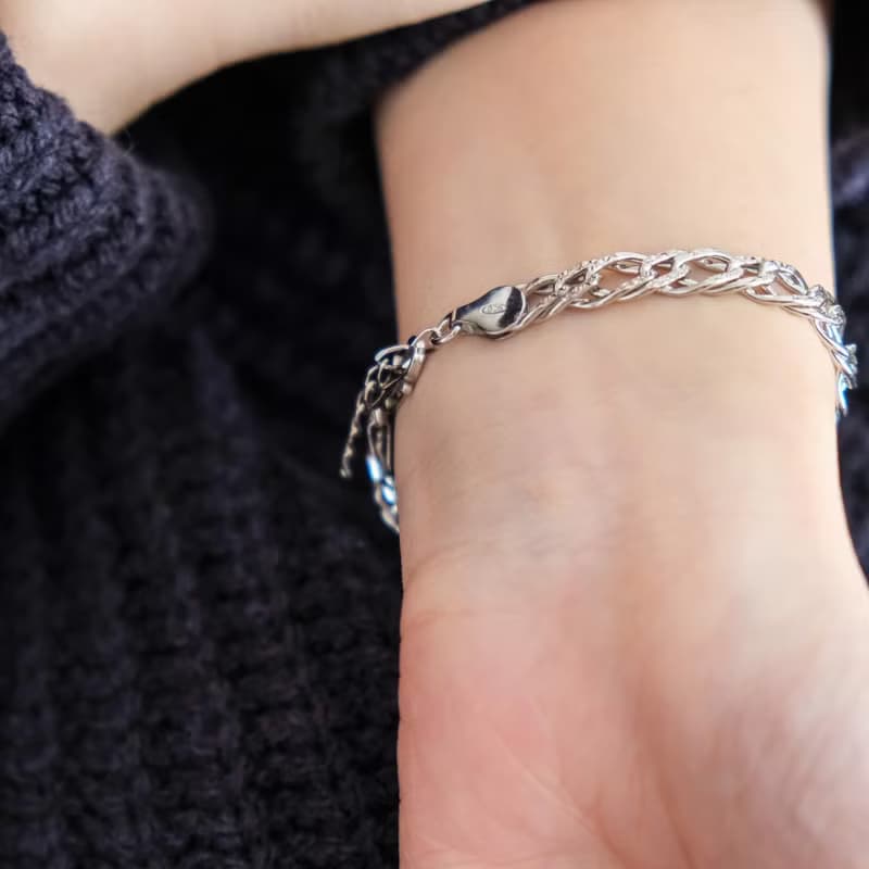 Liza Chain Bracelet | 義大利925 Pave防變色純銀手鍊 不掉色