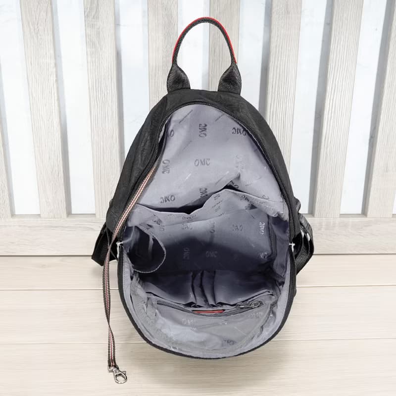 (黑色)輕盈紙感甜美系休閒旅行後背包(小款)33570