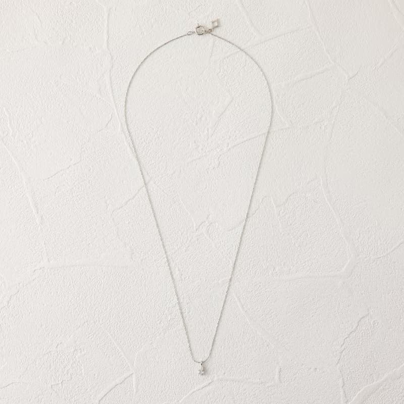 drop zirconia necklace SV ニッケルフリーネックレス キュービックジルコニア　しずく型　ドロップ　シルバー　ロジウム