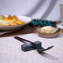 蛇紋石簡約筷架 | 質感生活、新婚禮品、開業禮物、咖啡廳擺飾