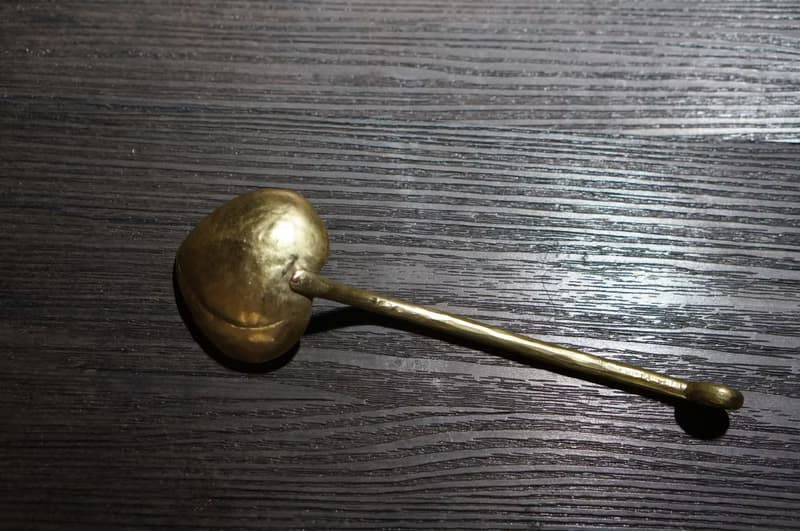 手工黃銅桃子勺/心型勺/湯勺/裝飾勺