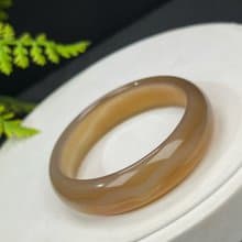 精美 漸變香檳金瑪瑙手鐲 52MM 冰透起剛玉髓手環 平衡穩定身心