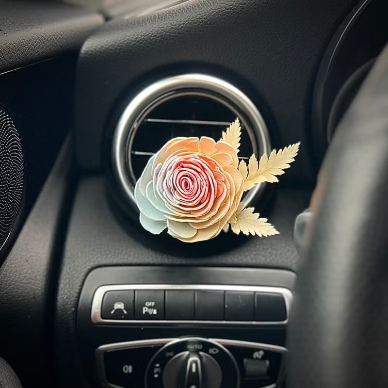 車載出風口 創意永生花乾燥花擴香花束 車用擴香