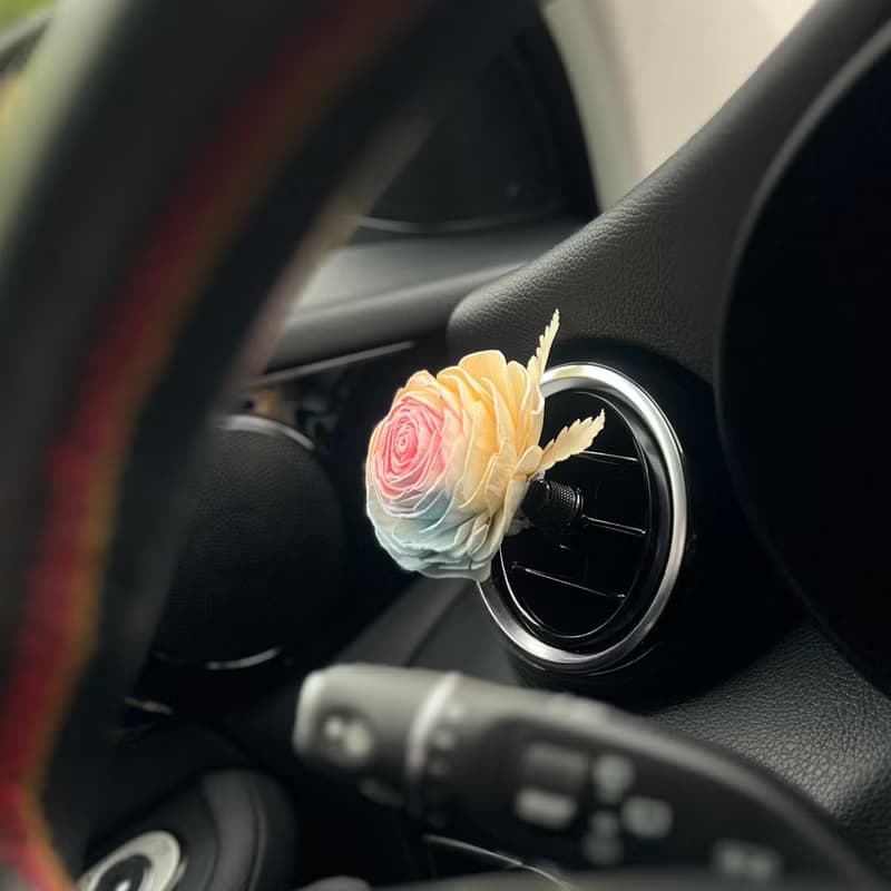 車載出風口 創意永生花乾燥花擴香花束 車用擴香