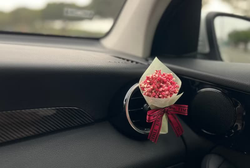 車載出風口 創意永生花乾燥花擴香花束 車用擴香