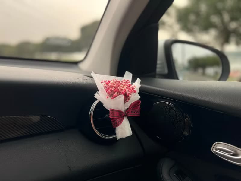 車載出風口 創意永生花乾燥花擴香花束 車用擴香