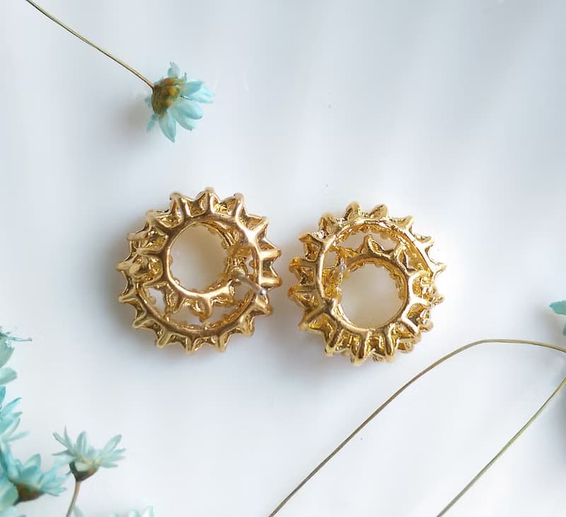 Vintage Jewelry 西洋古董飾品 都會風 捲捲鑽 知性 針式耳環