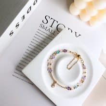 花舞 粉晶 薰衣草紫水晶 藍磷灰石 珍珠 白水晶 水晶磁吸扣手鍊