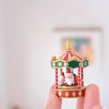 【棉花星球】復古玩具系列-聖誕旋轉木馬