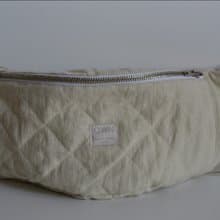 Linen cross body bag unisex, balt bag, canvas fanny pack, for running or walking