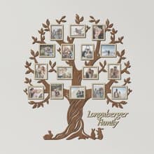 Personalized family genealogical tree Picture frame collage Home wall decor