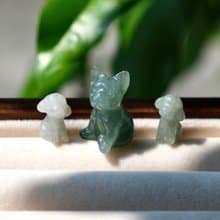 翡翠小狗吊墜 天然緬甸翡翠A貨 18K包金 掛墜 玉 冰種翡翠 送禮