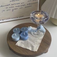 乾燥花透明玻璃燭台&4顆小茶蠟 手作體驗課 文化幣