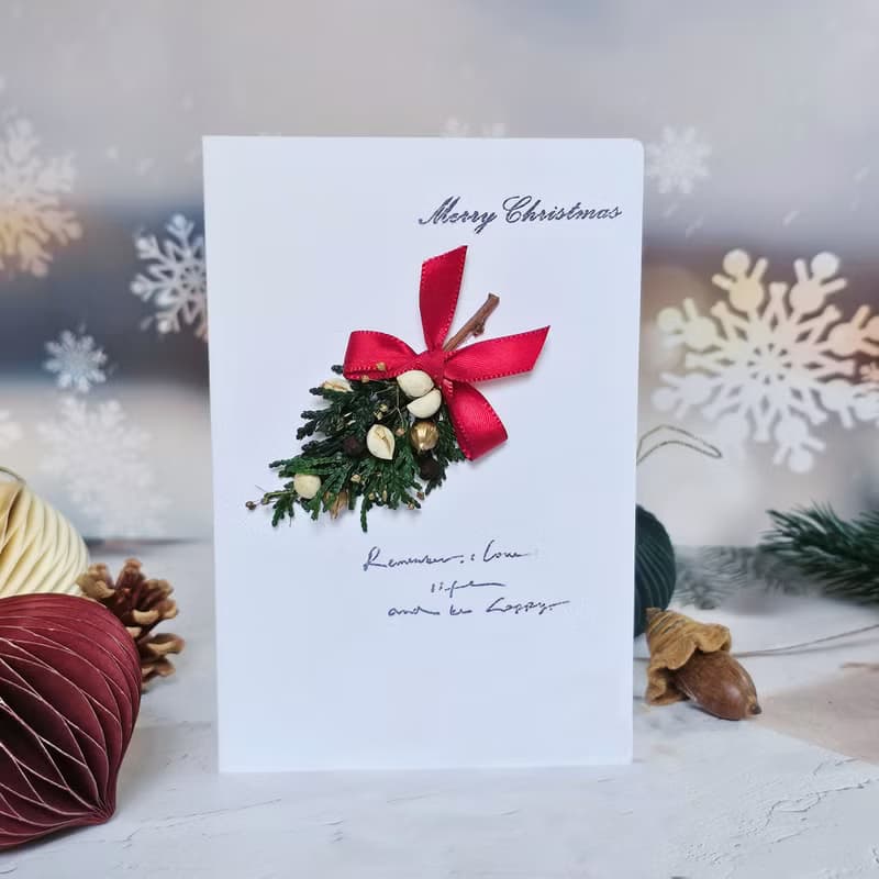 聖誕倒掛花束卡片