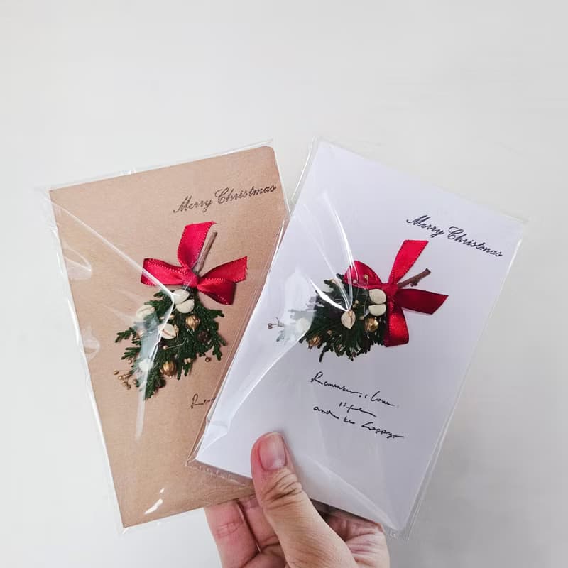 聖誕倒掛花束卡片