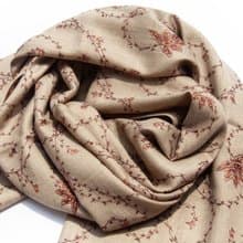 喀什米爾Cashmere/羊絨圍巾/純羊毛圍巾披巾/戒指絨披肩-刺繡花朵
