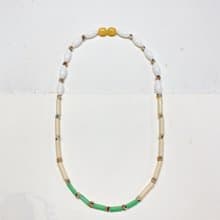 米粒短項鍊  竹林 古董珠