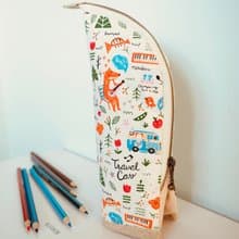 手作森林野餐圖案直立式筆袋 眼鏡袋 餐具袋 化妝袋