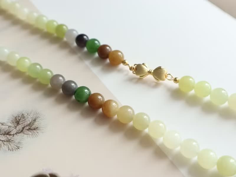 天然多寶和田玉項鏈高飽和度色彩玉質細膩送媽媽送女友情人節禮物