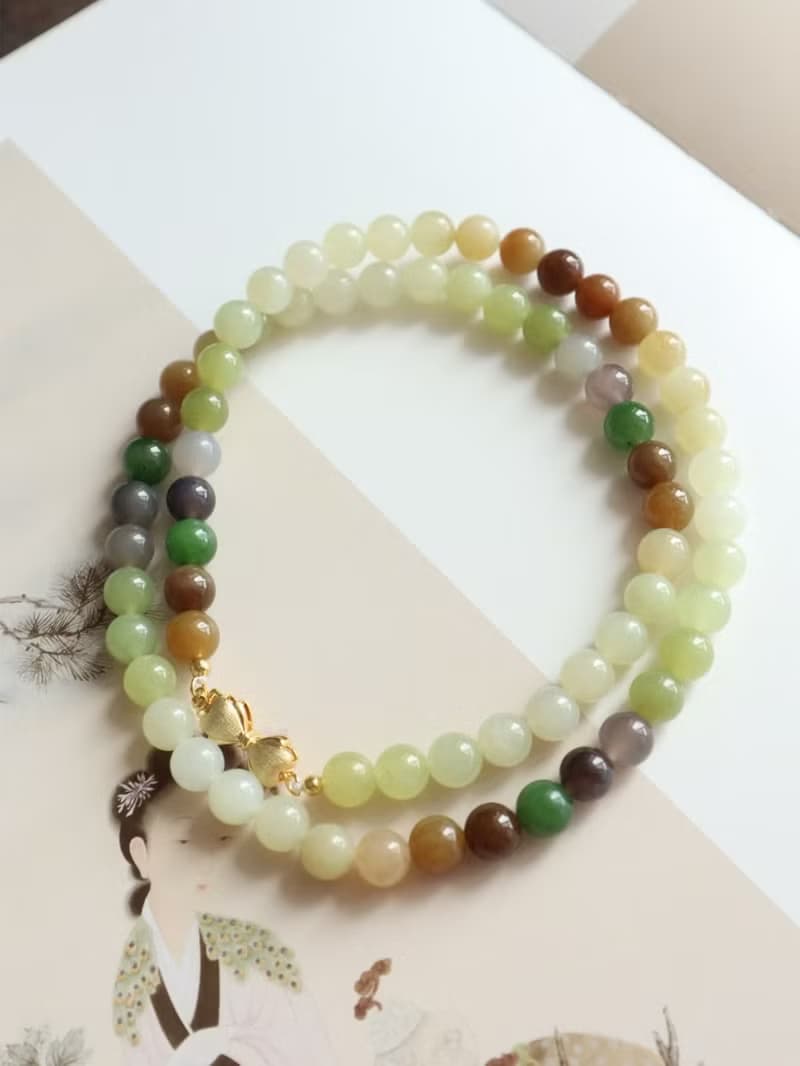 天然多寶和田玉項鏈高飽和度色彩玉質細膩送媽媽送女友情人節禮物