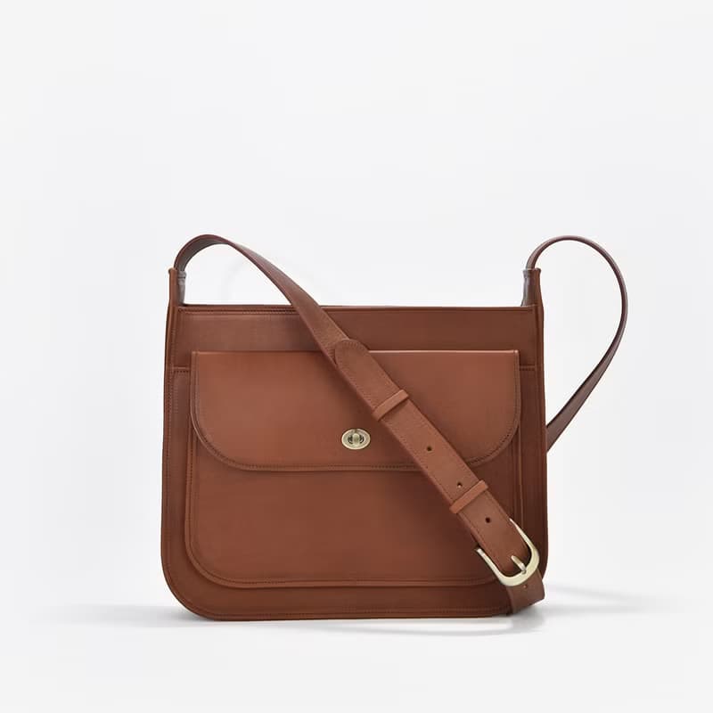 【From Seoul】 Messenger bag 3colors (vegetable leather genderless bag)