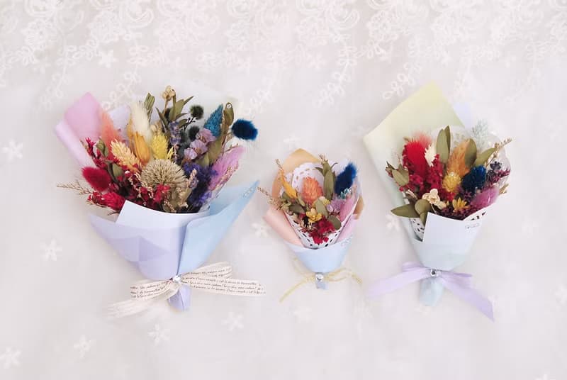 迷你乾燥花束禮盒-六色彩虹 LGBT 婚禮小物 聖誕禮物