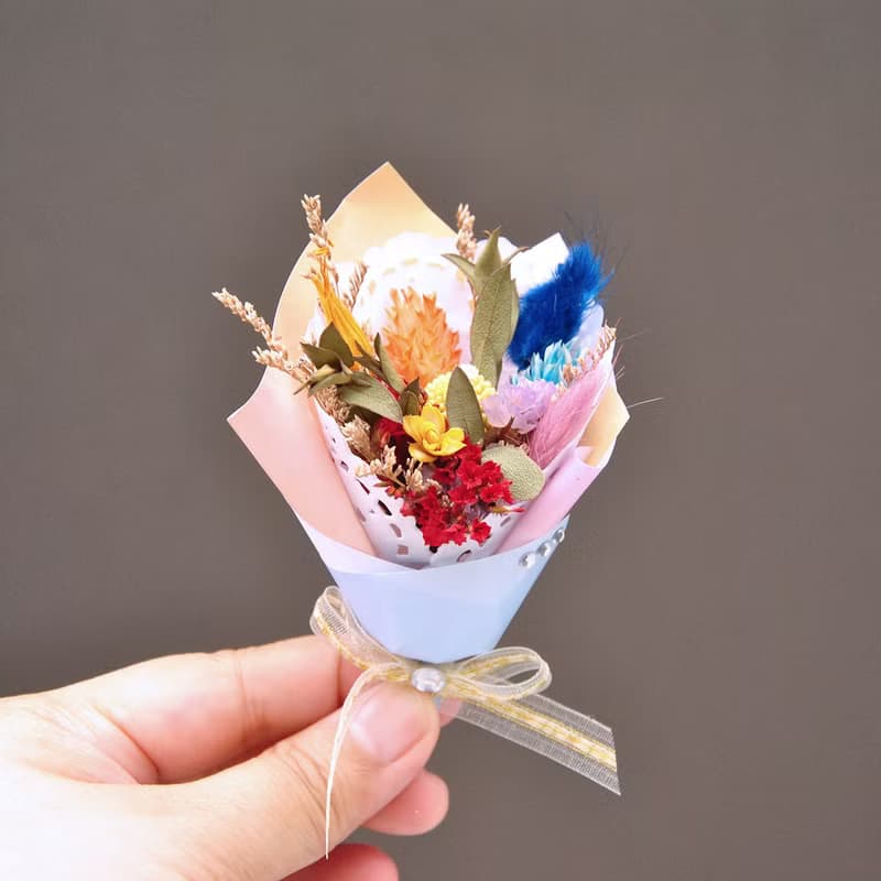 迷你乾燥花束禮盒-六色彩虹 LGBT 婚禮小物 聖誕禮物