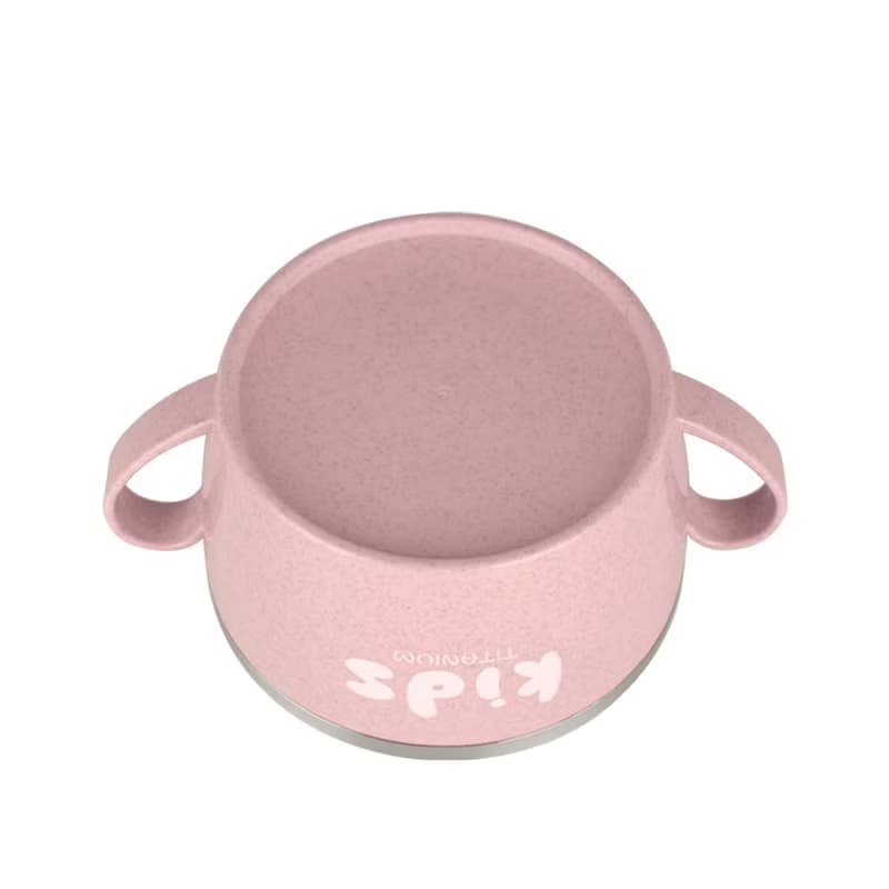 【純鈦微瑕商品】密封雙手柄碗-大-450ml-粉