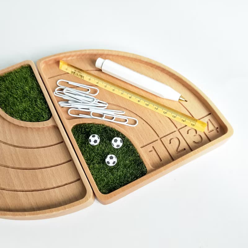 【童年回憶】操場收納盤 創意 文具飾品  原木 學校 生日