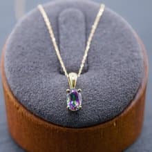 K18　ミスティックトパーズネックレス　G-006