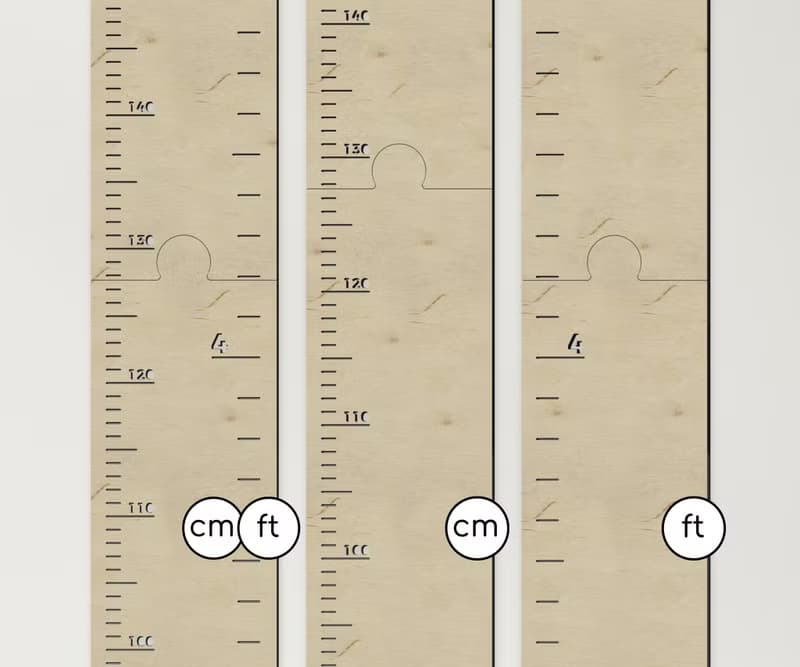 Picture frame for Wooden Kids growth Ruler | Photo frames for height chart