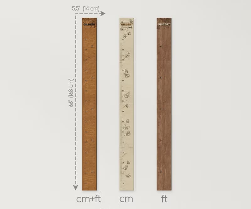 Picture frame for Wooden Kids growth Ruler | Photo frames for height chart