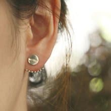 minimal Beaded Geometric Studs Handmade Silver Earring Jackets Simple Delicate耳環