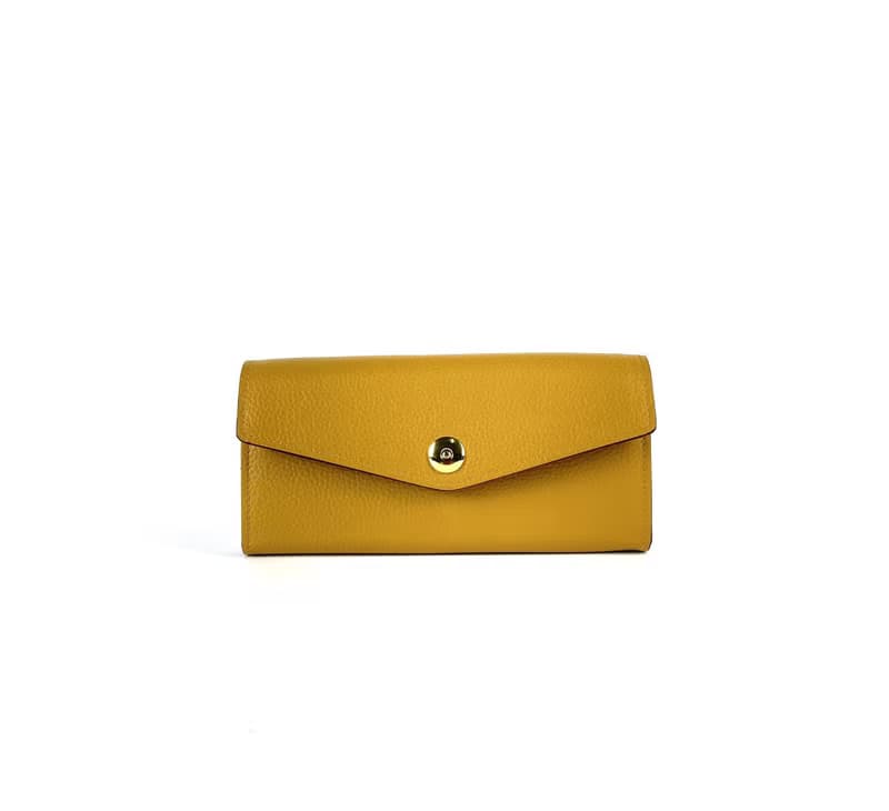 玫瑰粉    芥黃    黑     小荔枝纹壓纹牛皮皮夾