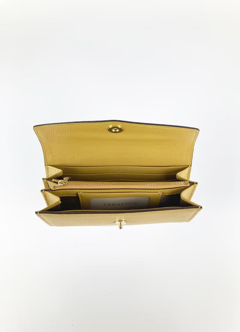 玫瑰粉    芥黃    黑     小荔枝纹壓纹牛皮皮夾