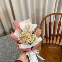 乾燥花束【柔粉小花束】 生日禮物 玫瑰花束 生日花束 畢業花束