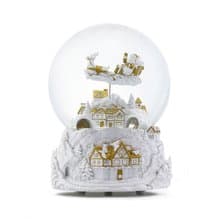 幸福的雪白聖誕(白金) 水晶球音樂盒情人節生日聖誕交換禮物麋鹿