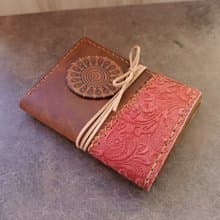 Leather Passport Case with Notebook Pocket and Card Slot, Graduation Gift
