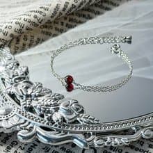 浪漫紅石榴石氣質手鍊 - 永恆德魯納系列水晶手鍊/紅石榴石/鈦鋼