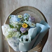 維納斯花束 淺藍紫色系 海洋之歌 藍玫瑰  鮮花花束/限台中地區